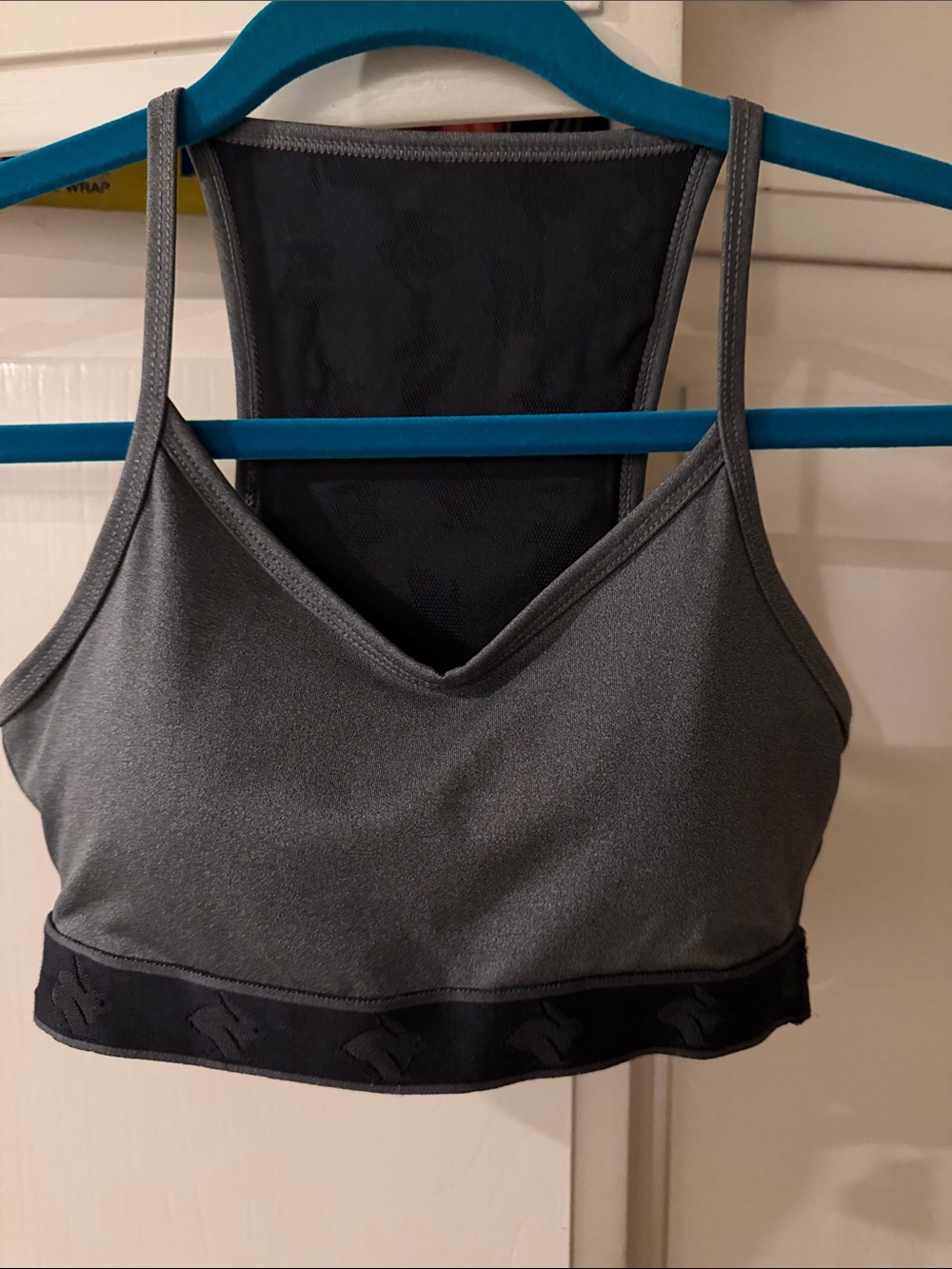 Rabbit strappy pocket Performance Sports Bralette with Black Support Band